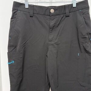 Amazon Luly Yang Shorts Mens M Black Cargo 10" Inseam Stretch Workwear  (17-5)